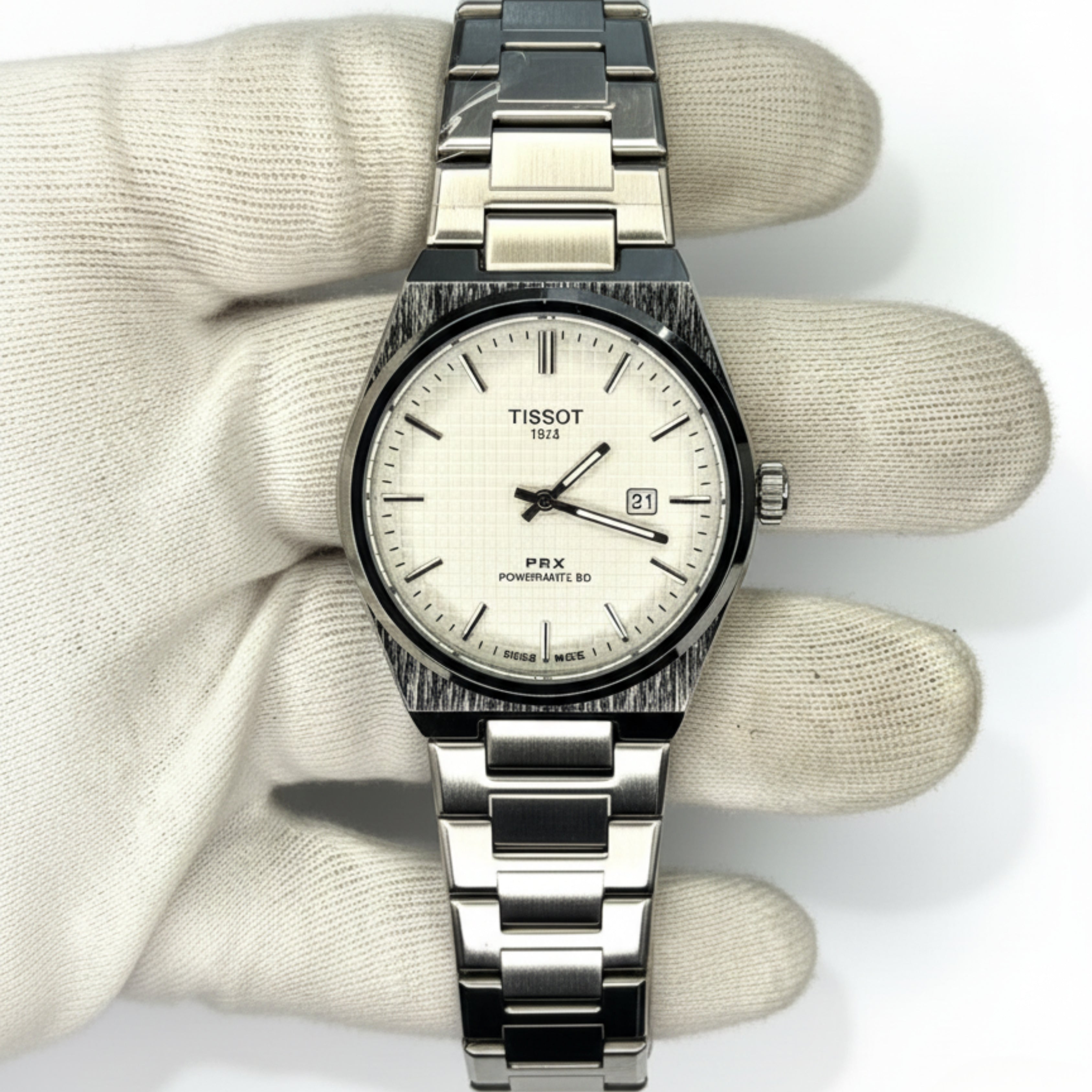Tissot Prx 1853 silver with white dail