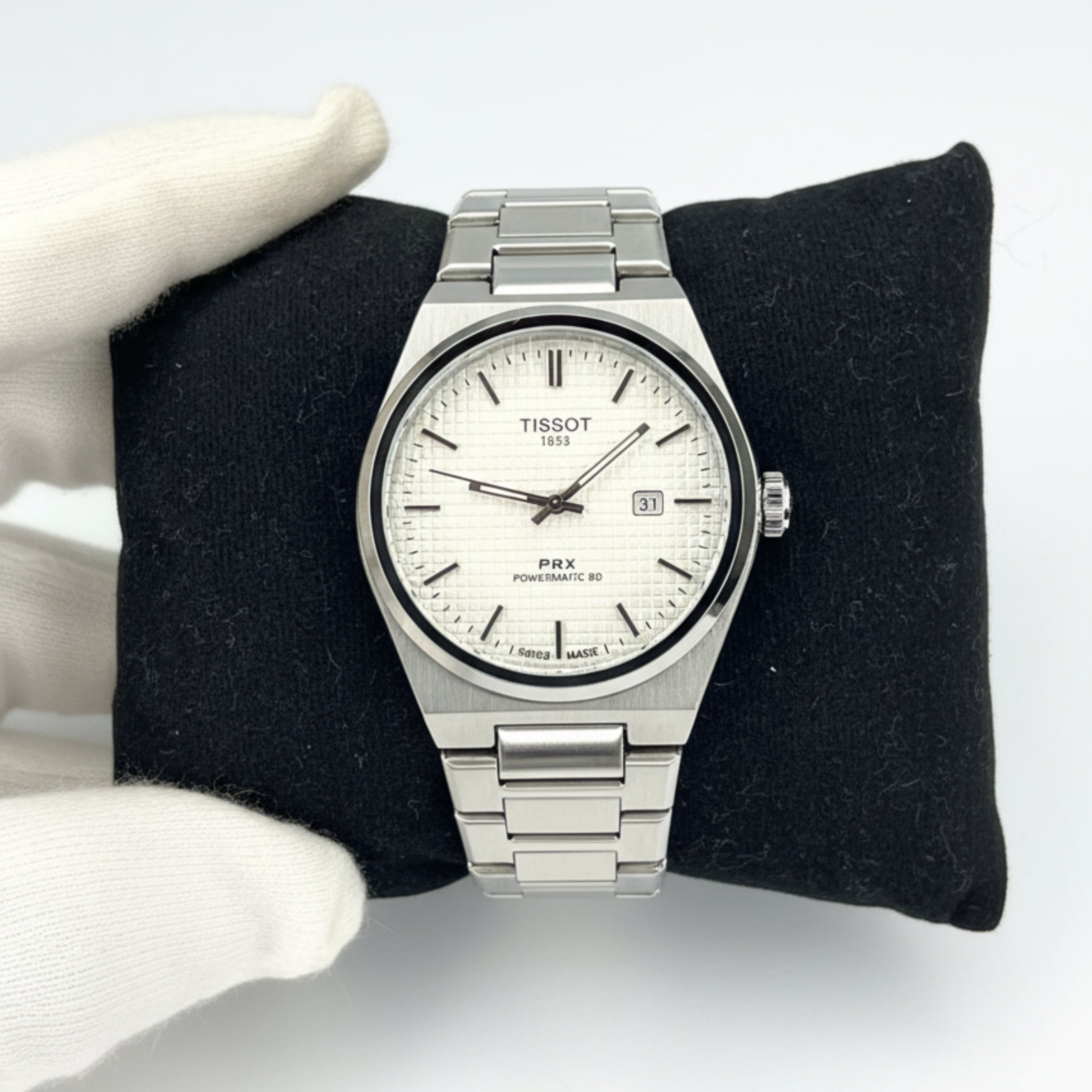 Tissot Prx 1853 silver with white dail