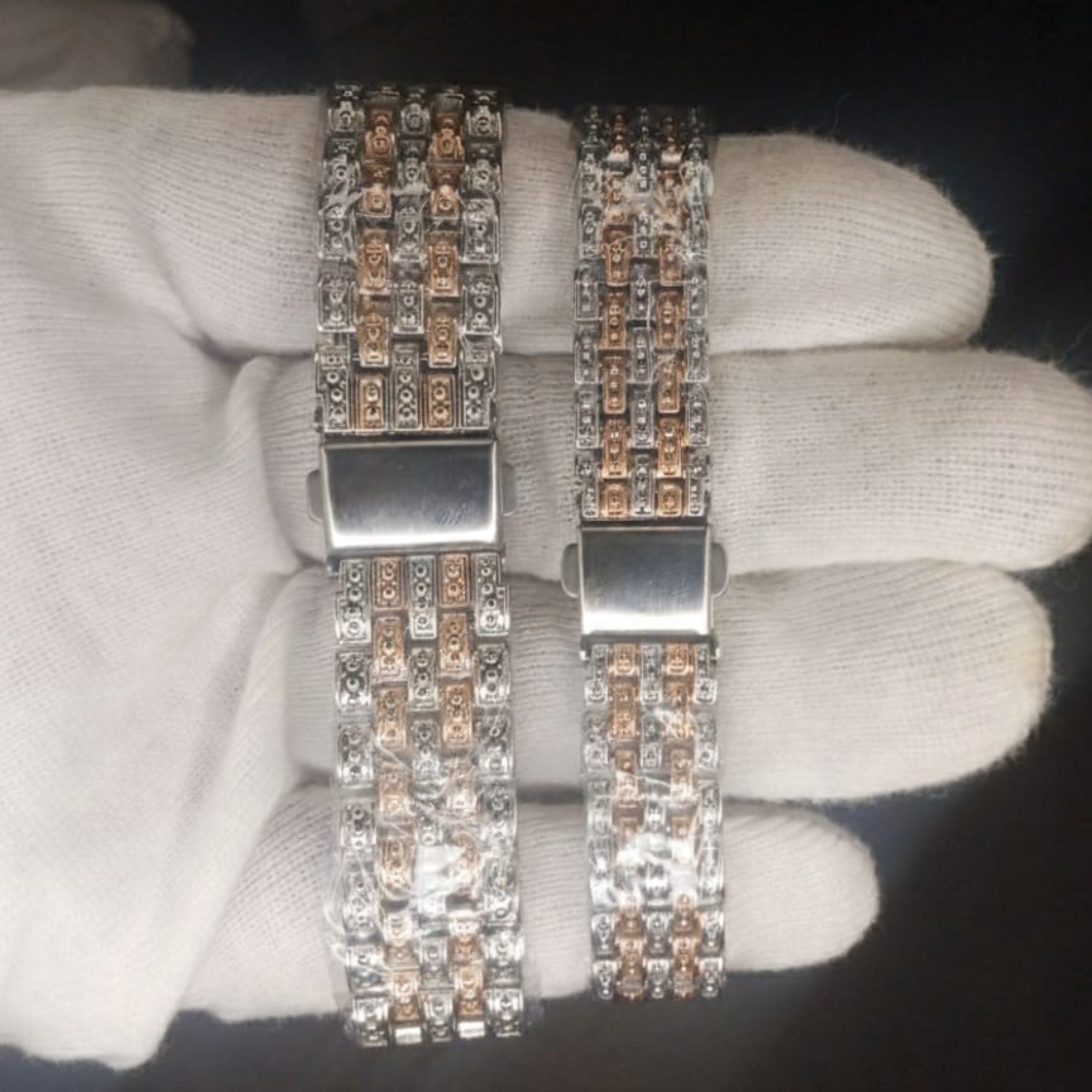 Royal Rose Gold Diamond Couple Watch Set (For Him & Her)