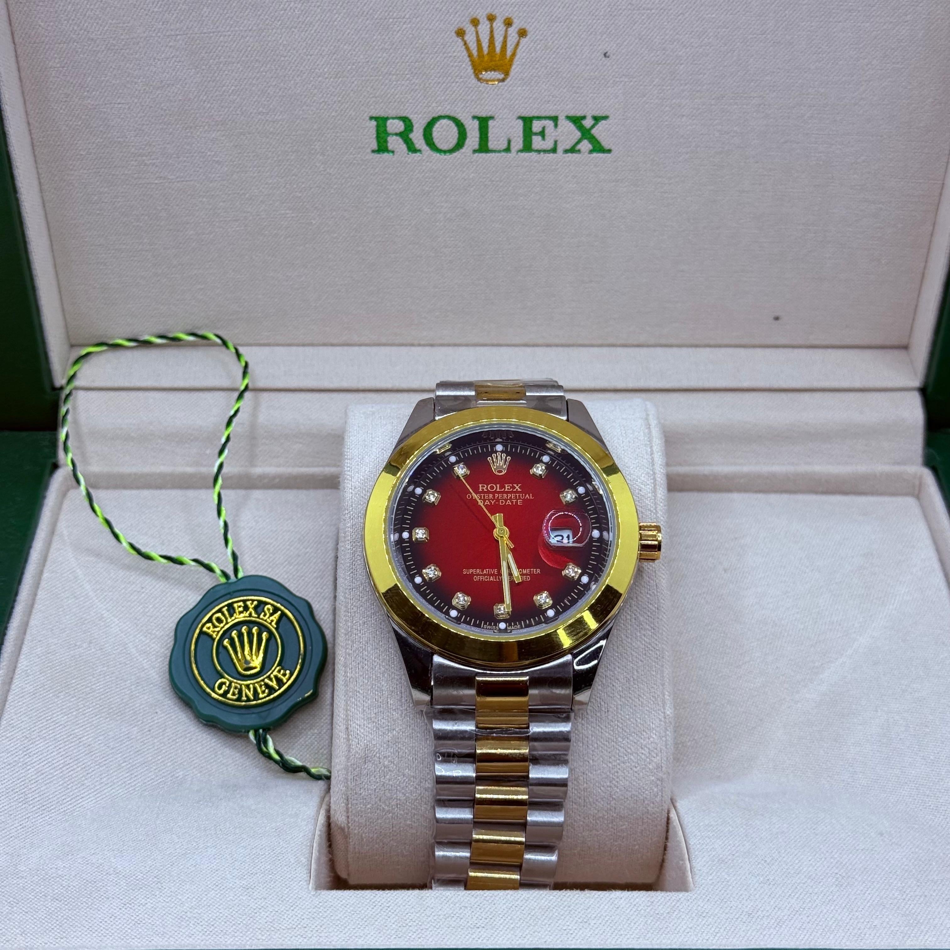 Rolex oyster truetone with red dial ⌚