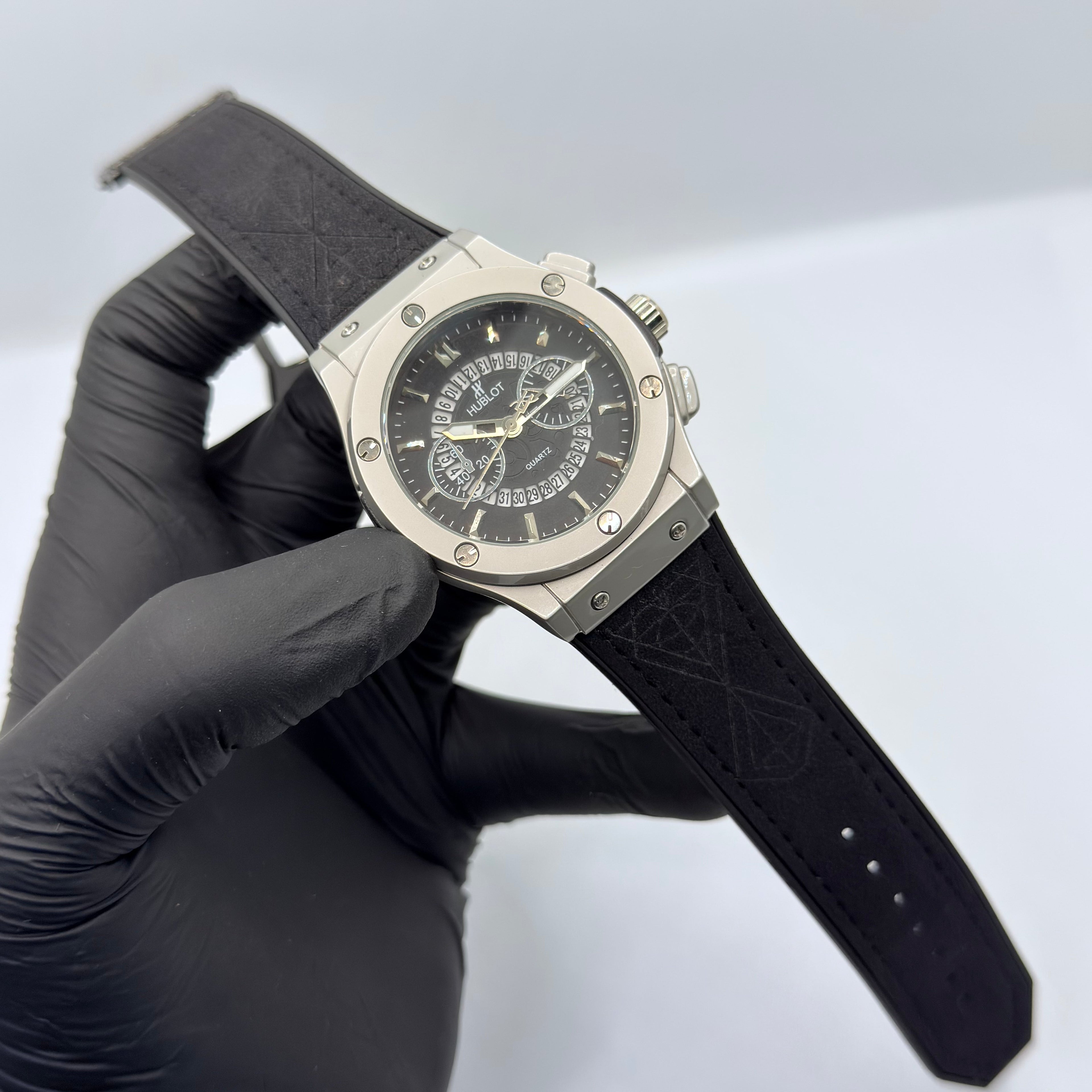 Hublot black sclton with black strap