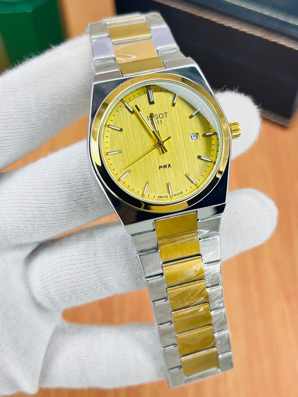 Silver gold with gold dial Tissot PRX 1853