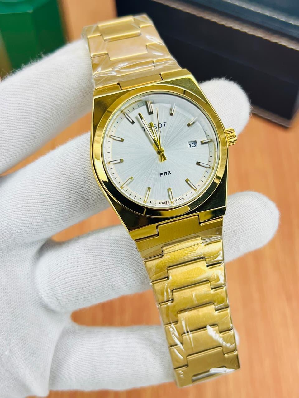 Tissot Prx 1853 gold with white dail